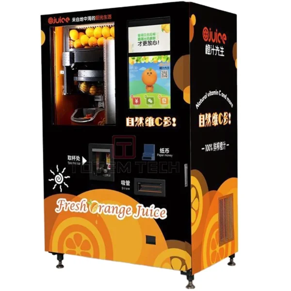 Fully Automated Fresh Squeezed Refrigerated Orange Juice Vending Machine for Unmanned Sales - Image 2