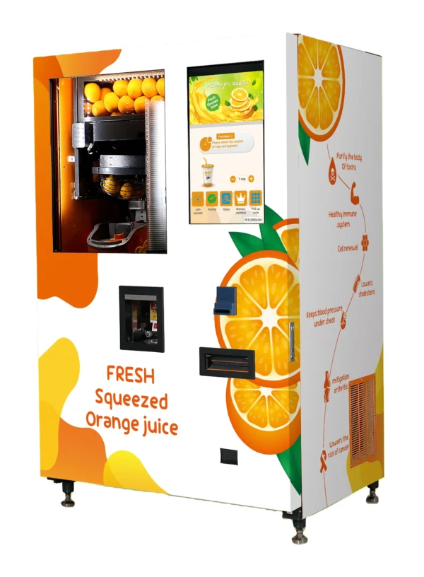Fully Automated Fresh Squeezed Refrigerated Orange Juice Vending Machine for Unmanned Sales - Image 3