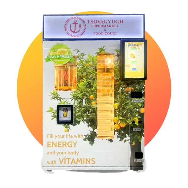 Outdoor Unmanned Retail Automatic Fresh Orange Juice Vending Machine Juicer Maker Commercial