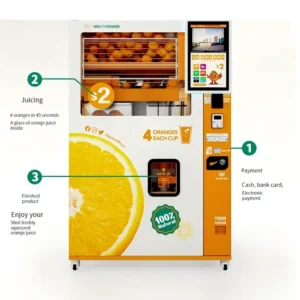 Unmanned New Retail Orange Juice New Arrival Orange Juice Vending Machine With Bill Card Reader Cashless Orange Juicer Machine